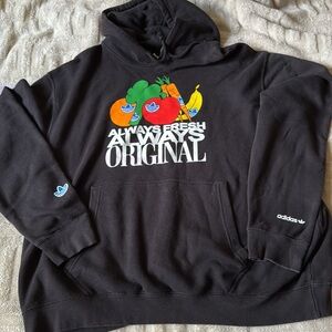 Adidas Black Hoodie with Colorful Graphic EUC